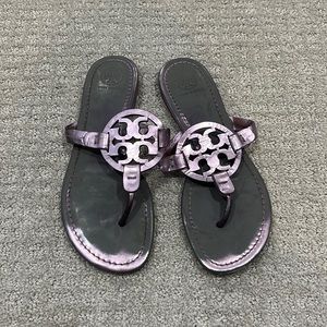 Tory Burch Metallic Purple Miller Sandals